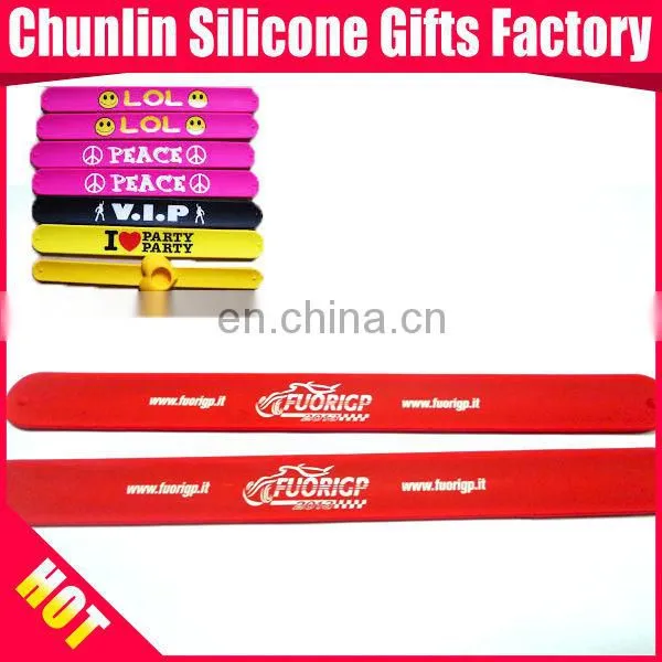 fashionable silicone slap bracelet/custom slap bracelets