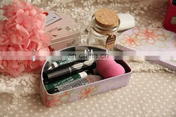 semicircle cosmetic metal gift box