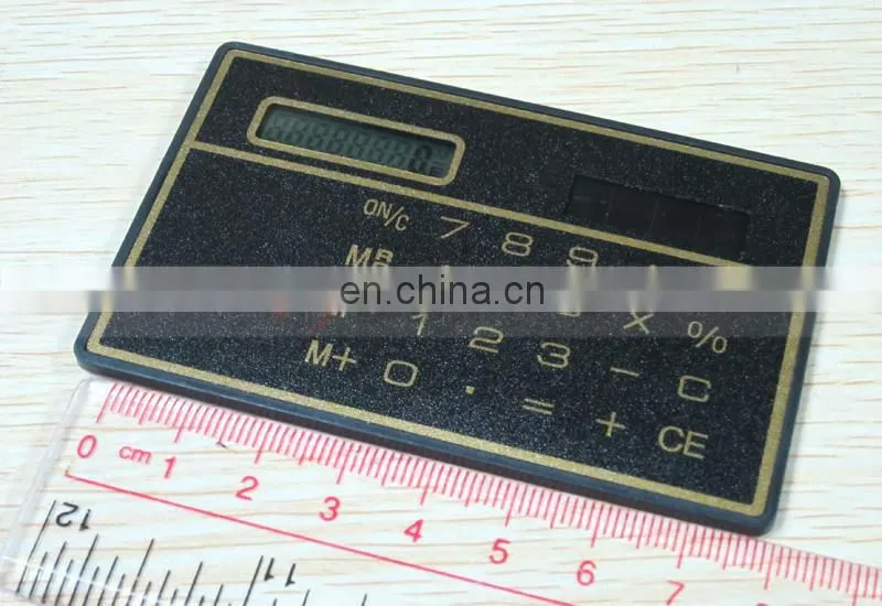 Solar Power Promotion Gift Thin Pocket 3mm Thickness Waterproof Pouch Bag Mini Card Calculator