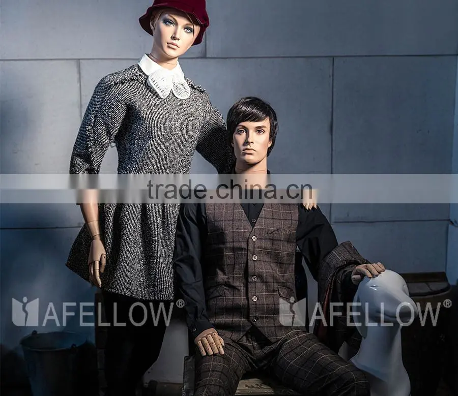 Realistic full body male movable mannequin for clothing company