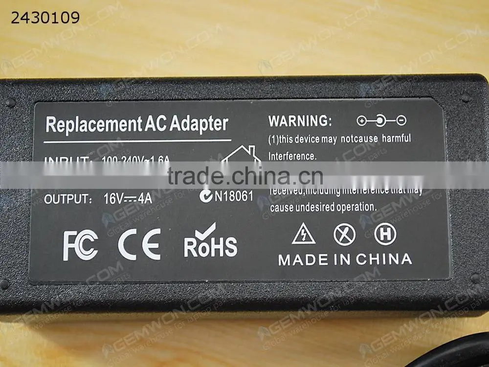 High Copy Laptop AC Power adapter for SONY 16V 4A 6.5*1.4*4.4mm 64W