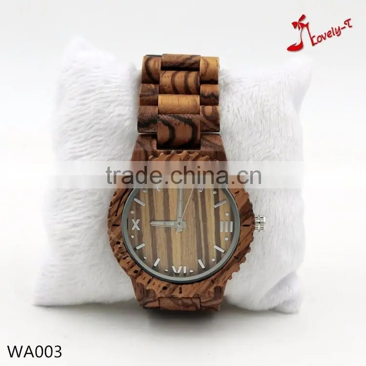 top quality natural women man unisex wrist wood watch