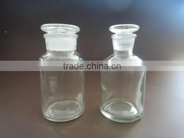 125ml wide mouth narrow mouth clear amber reagent glass bottle