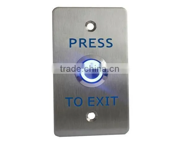 K4-C-LED 3A 36VDC Narrow Door Frame NO NC COM Zinc Alloy Push Button Reset Contact Swith LED Exit Button with Back Box