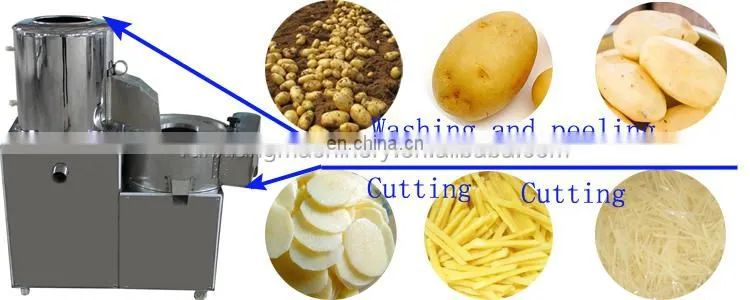 Finger Potato Chips Cutting Making Process Machine Potato Chips Production Line Fresh Potato Manufacturing Plant Semi Automatic