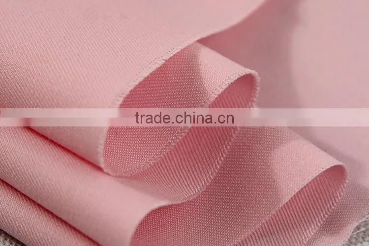 Stock cheap high quality twill shiny dyeing TR men's suit fabric for business suit