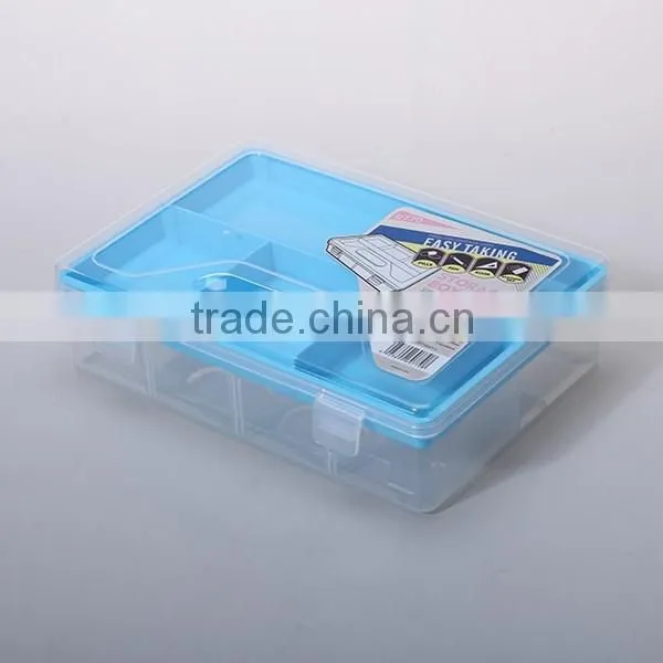 Double Layer 14 Compartment Plastic Storage Organizer Box with Removable Dividers