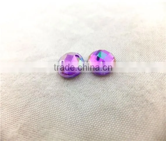 Round Shape Acrylic Stone with Rainbow Color