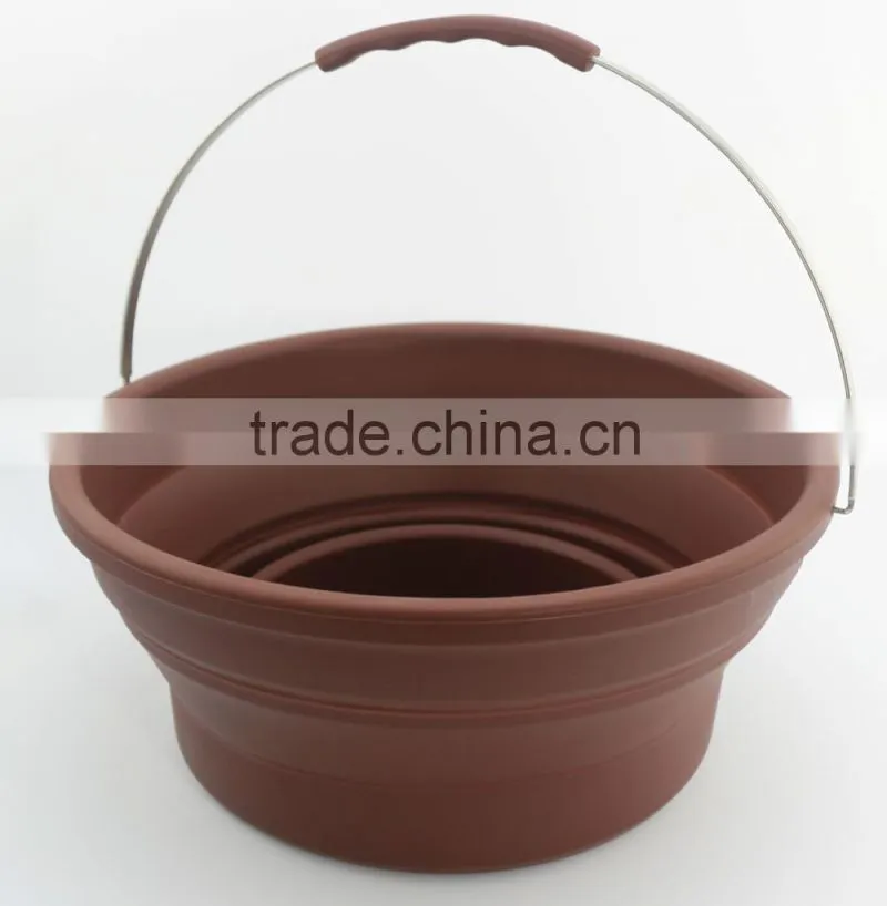 Hot Selling Silicone Rubber Collapsible Folding Ice Bucket Pail