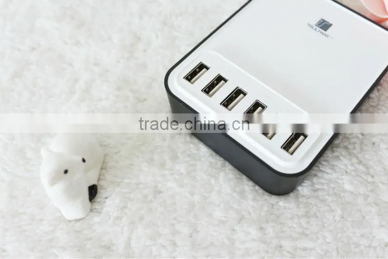 40W 6 ports high speed desktop USB charger TR02 for smart phone tablet etc