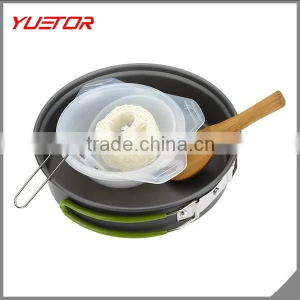 Portable Aluminum 2-3 People Outdoor Tableware Camping Cookware Set Multifunctional Picnic Cooking Set for Outdoor Stove