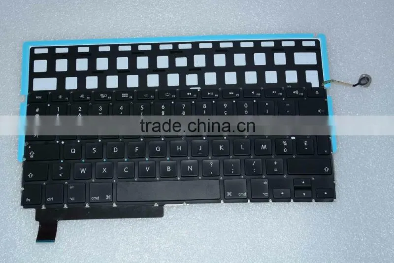 French Layout Laptop keyboard Replacement LED Backlight For Macbook Pro 15" A1286 2008-2012