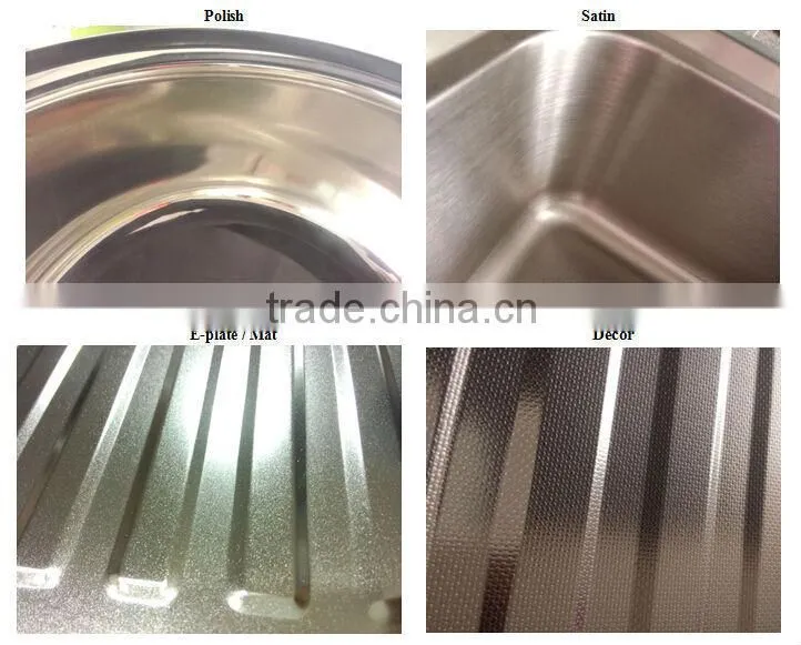 Double Bowl Top Mount Stainless Steel Sink with top quality HD8448