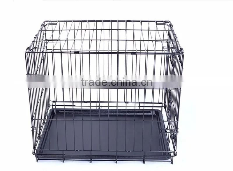 Five Sizes Easy to clean outdoor iron wire Folding Suitcase Pet Dog Cat Cage Kennel