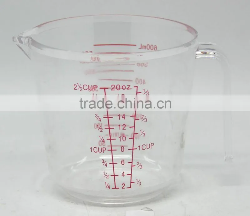 300ML 600ML STRONG TRANSPARENT PS MEASURING CUP