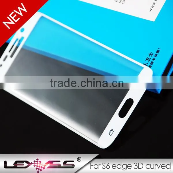 for samsung galaxy s6 edge full cover 3D curved tempered glass screen protector