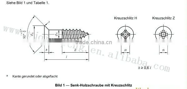 Clutch Head Countersunk Security Wood Screws