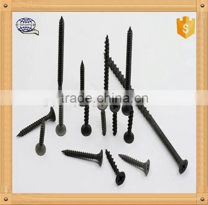 made in china low price black phosphated fine thread drywall screw