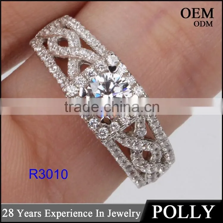 Guangzhou factory OEM/ODM big stone ring designs for women