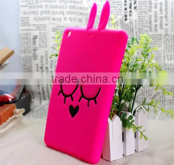 3D cartoon shape silicone rubber case for Ipad mini2/3/4