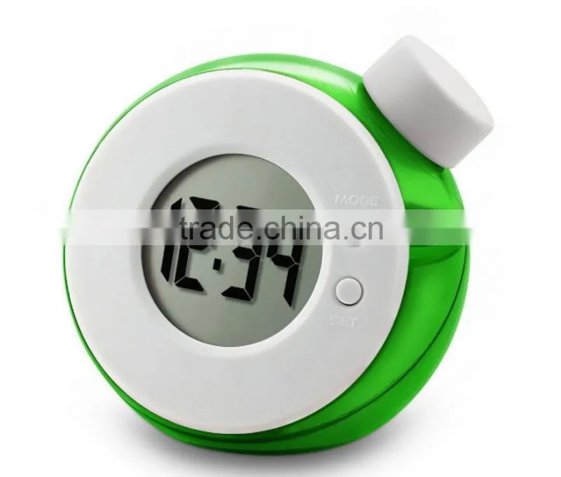 Fantastic water powered alarm clock intelligent quieten LED clock environmental water power clock without battery