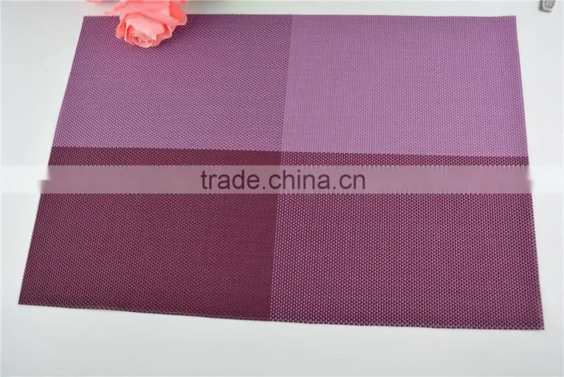 2015 new fashion swallow Gird PVC placemat modern purple plastic square restaurant tableware bowl pad table mat