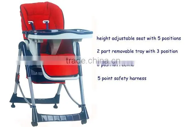 Hot-selling Practical Removable 60X75X105 cm Feeding Chair For Kids with PVC Padded