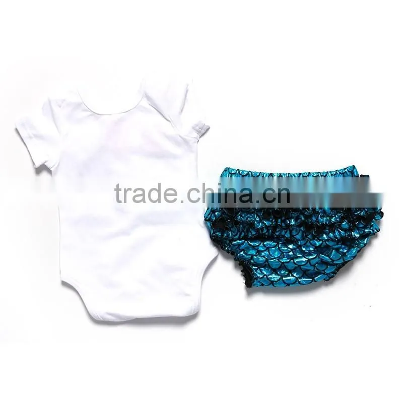 Mermaid Children Summer Boutique Girls Outfits Clothing Sets