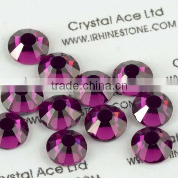 Lower Price non hotfix crystal strass rhinestone, Amethyst color non hot-fix rhinestone crystal strass with flat back for dress