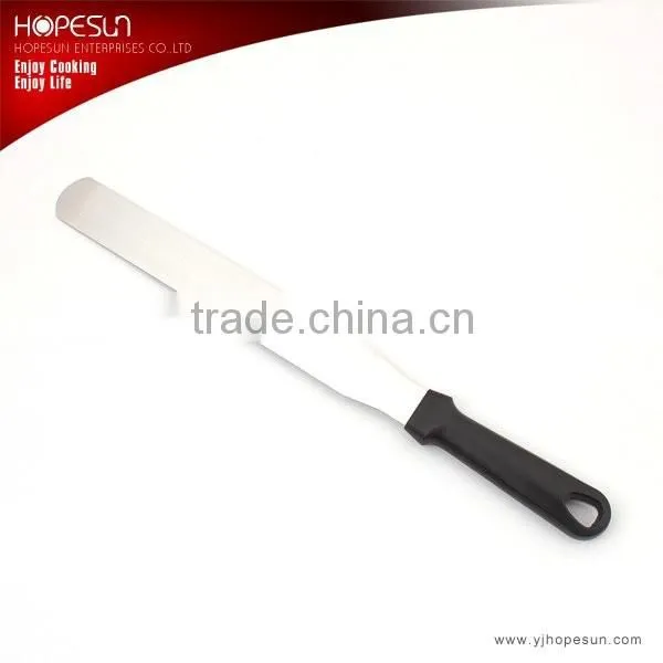 New design cake decorating tool long stainless steel cake knife with plastic handle