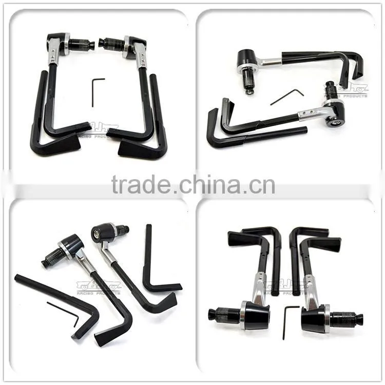 BJ-LG-003 Top Sale Silver Bent Style 7/8" 22mm CNC Motorcycle Brake Lever Guard Protectors