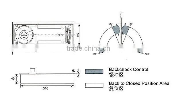new products in china floor spring door closer fitting (DL-84)