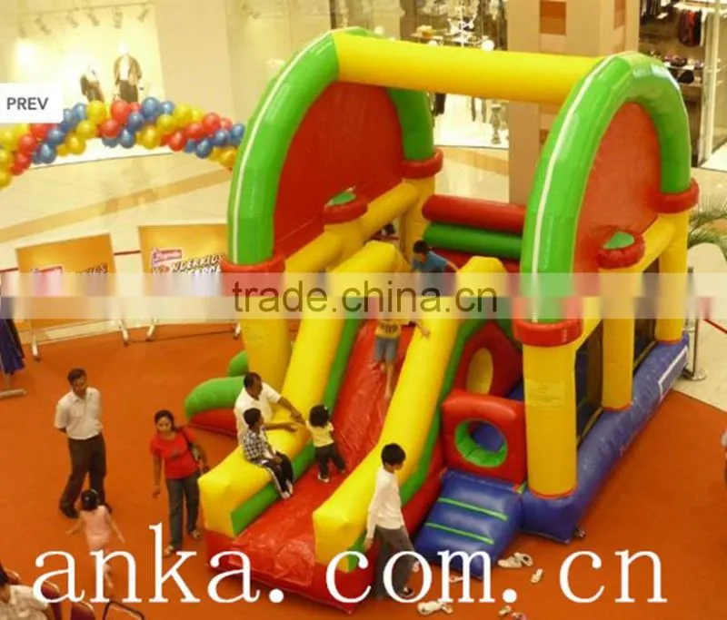 Giant inflatable bouncy castle combo slide for kids