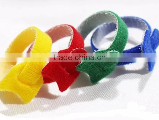 Colorful Customized Hook And Loop Tape Cable Ties Organiser Tidy Straps