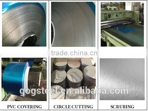 Foshan grade 201 AOD 2b finish steel circle