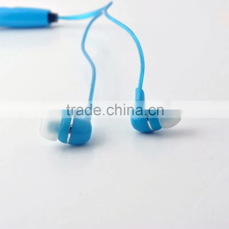 EL light Earbuds and LED earphone, golwing earphone with microphone