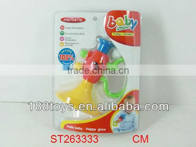 plastic funny toy baby rattle set