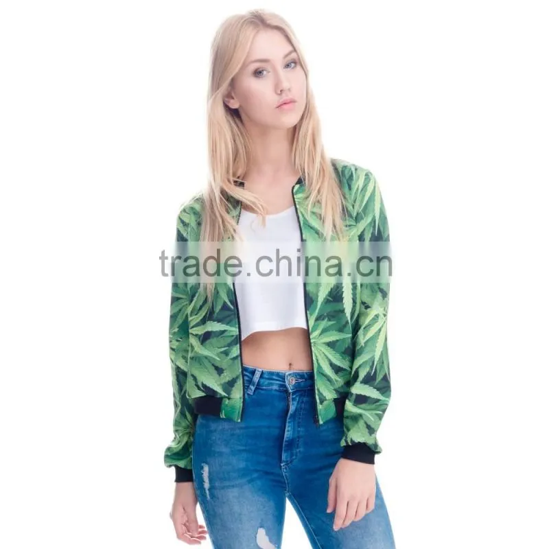 3D emoji printing hot fashion girl emoji bomber-jacket little moq to custom
