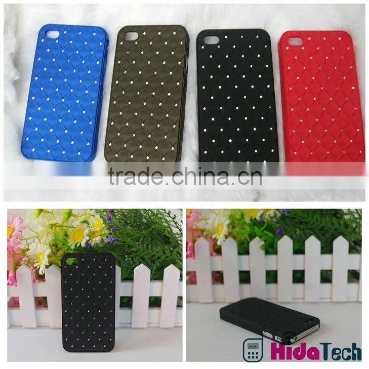 Hot sell sheep skin mobile phone case for apple iphone 4s, many colors, chrome technique