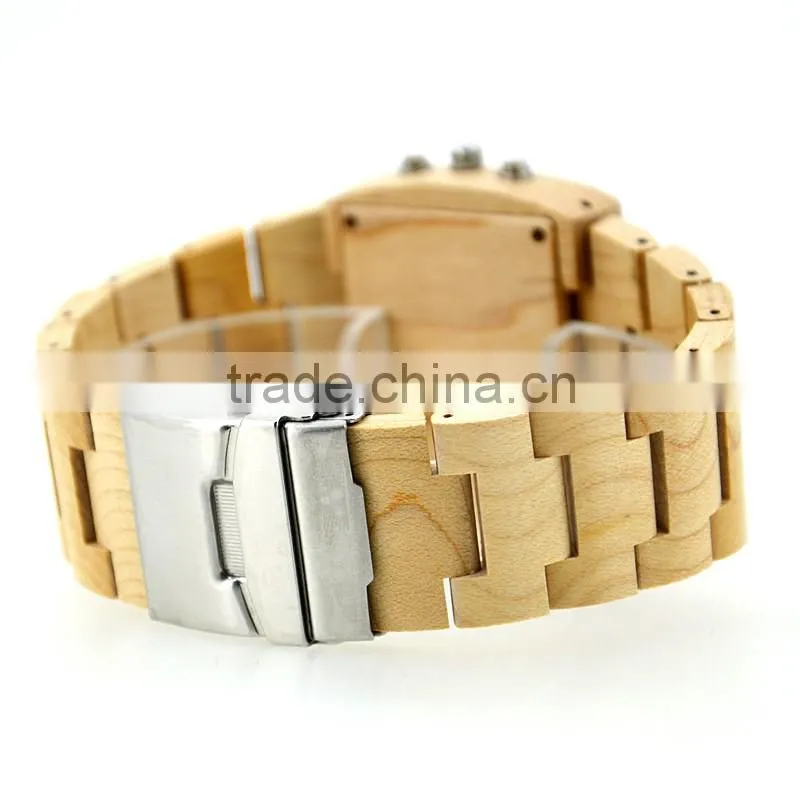 OEM/ODM Watch Factory Wooden Material Simple custome Digital Watch