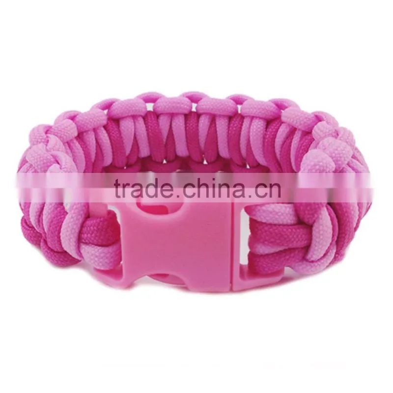 550 paracord survival bracelets with side release buckle as camping accessories