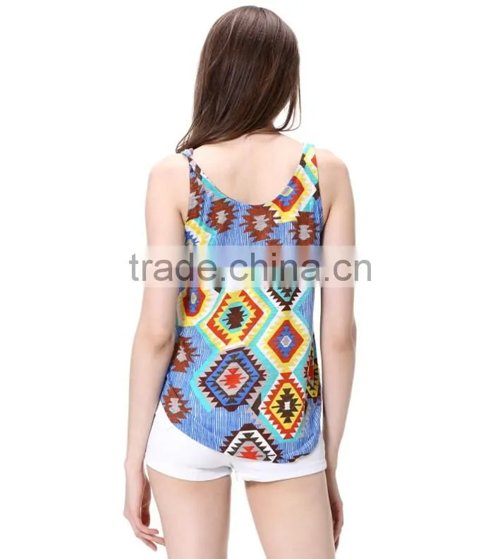 African Print Fashion Lady Top 2016 Wholesale New Tank Top China