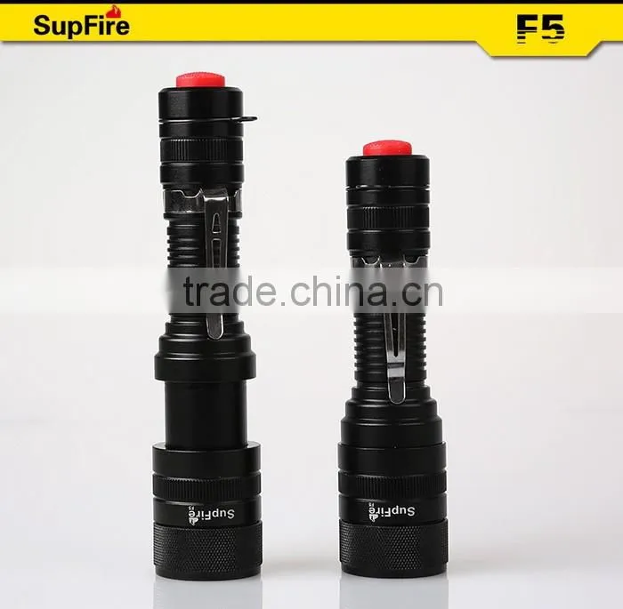 Hot seller SupFire F5 mini portable LED flashlight torch with clip