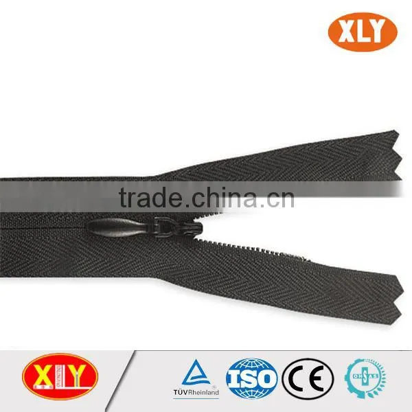 China XLY zipper #8 close end mess tape invisible zipper