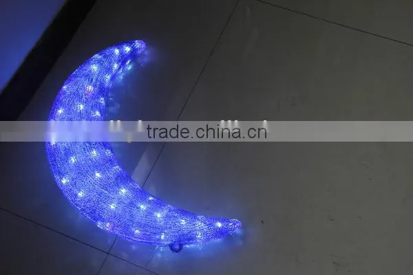 3D LED christmas acrylic moon motif light