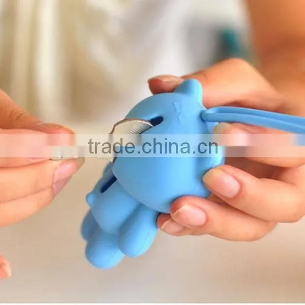 promotional nice eco-friendly silicone key chain/key holder/key ring