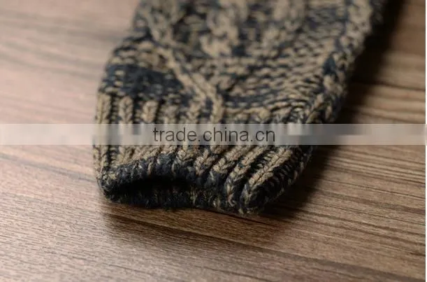 The European and American style fashion blended for round collar sweater