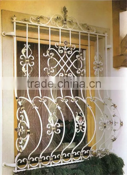 Top-selling hand forged wrought iron window fence grill