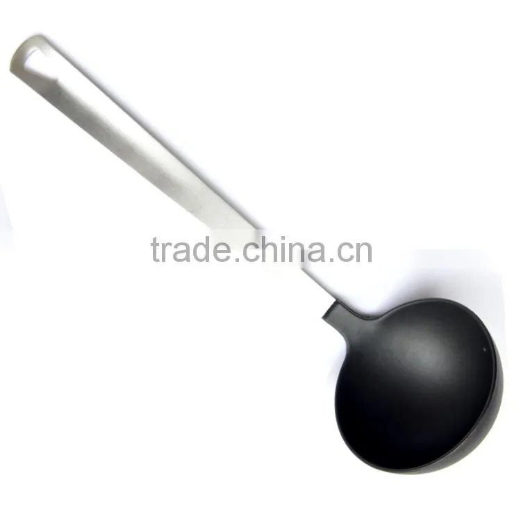 food grade nylon plastic table spoon in steel handle