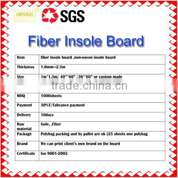 good hardness fiber insole board Fiber cement cladding board